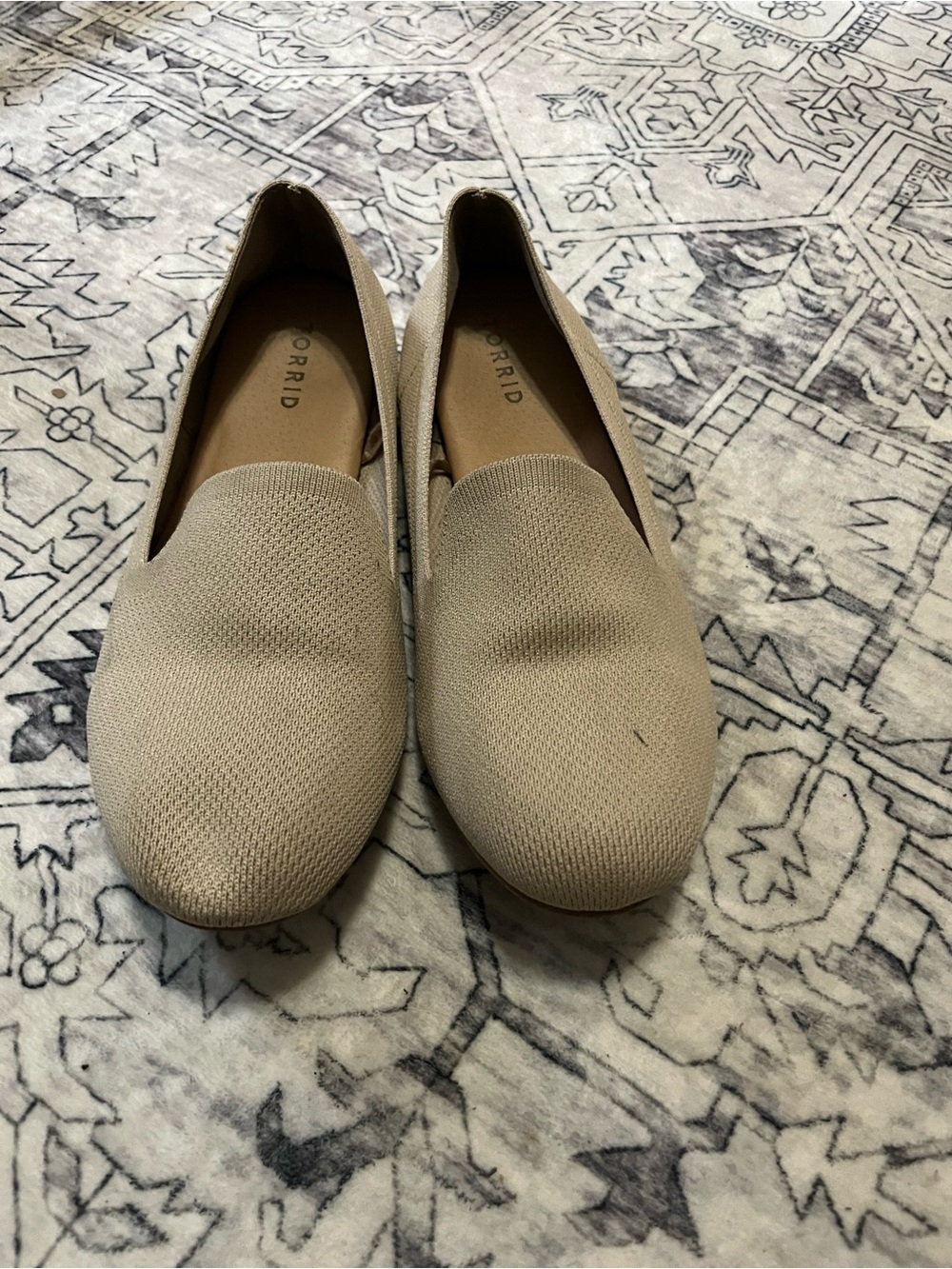 torrid Beige Knit Slip-On Loafers